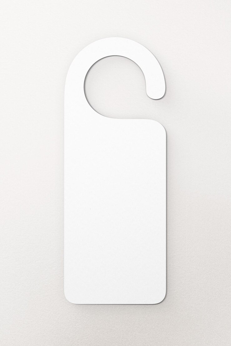 Mockup de etiqueta de puerta png diseño transparente