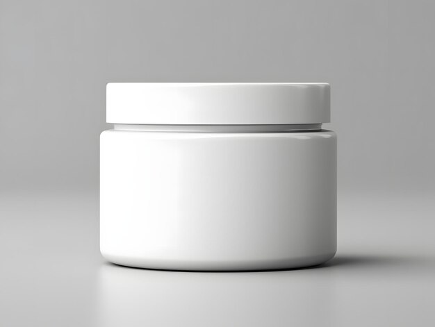 Foto mockup de frasco cosmético de plástico blanco en 3d