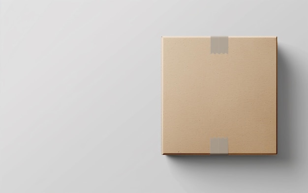 Mockup für eine Kartonbox mit weißem Hintergrund für das Verpackungsdesign