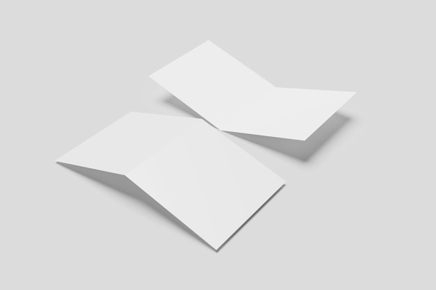 Mockup für eine leere quadratische Bifold-Broschüre