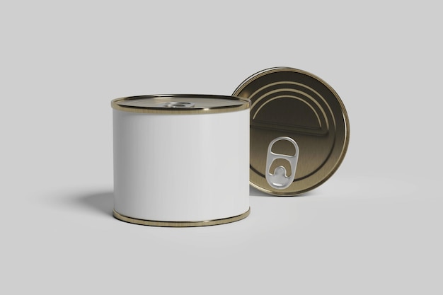 Mockup für eine weiße Blechdose