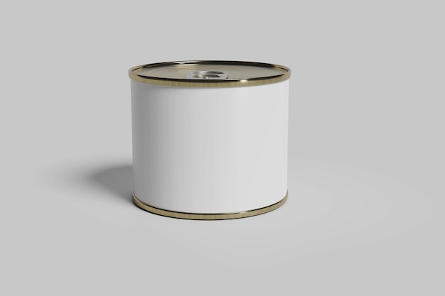 Mockup für eine weiße Blechdose