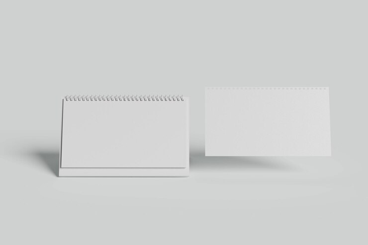 Foto mockup für einen leeren schreibtischkalender