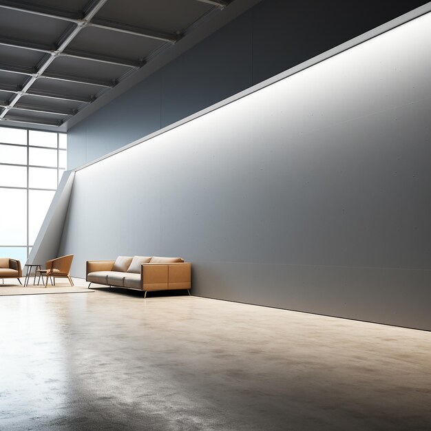 Mockup de una habitación blanca vacía y un piso laminado de madera con la luz del sol proyectando la sombra