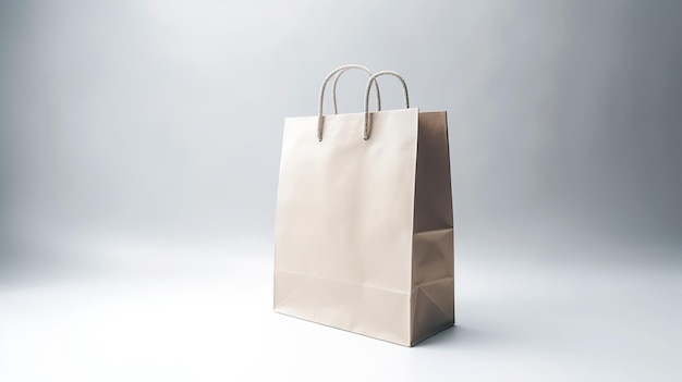 Mockup de la ilustración realista de la bolsa de papel negro