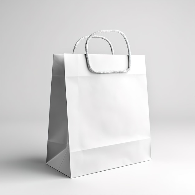 Mockup de la ilustración realista de la bolsa de papel negro