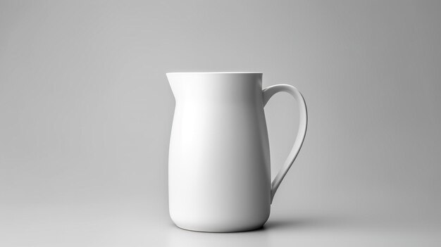 Foto mockup de jarro mate de color blanco sencillo