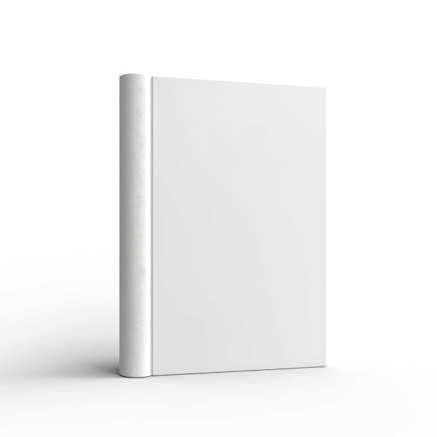 Mockup de libro blanco en blanco de pie