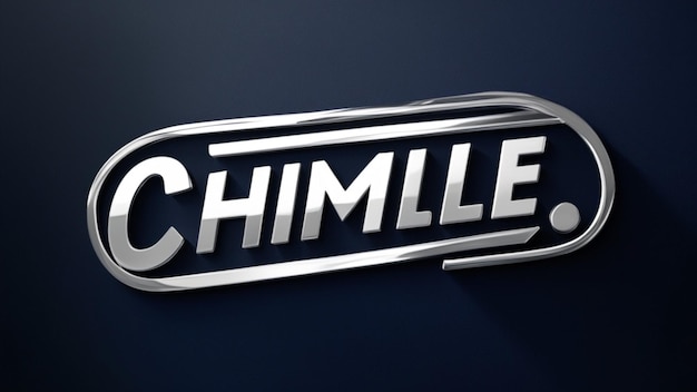 Mockup del logotipo de texto de Beetle Chrome