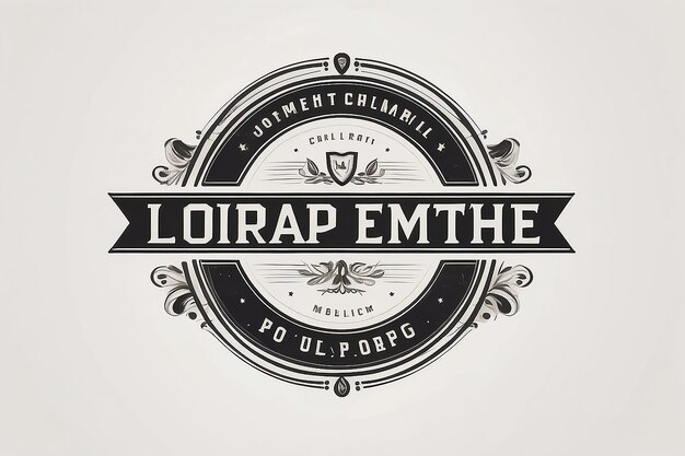 Foto mockup de logotipo vintage con espacio blanco en blanco para colocar su logotipo