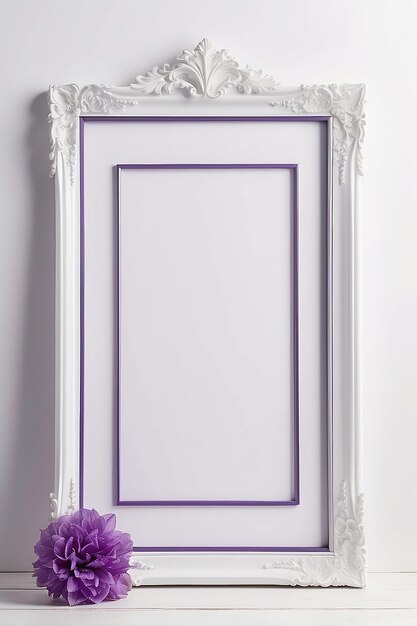 Mockup de marco en blanco con espacio vacío blanco para colocar su diseño