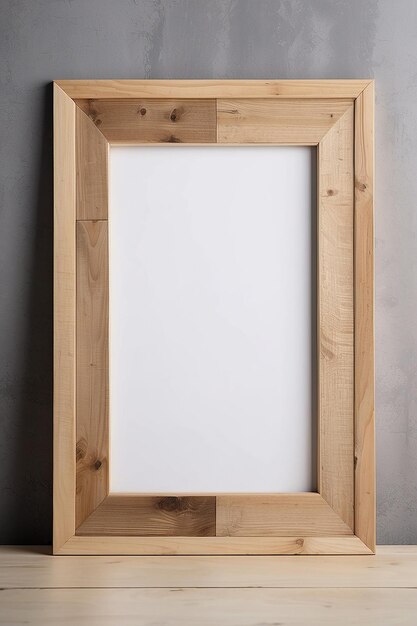 Foto mockup de marco de madera de paleta con espacio vacío en blanco para colocar su diseño