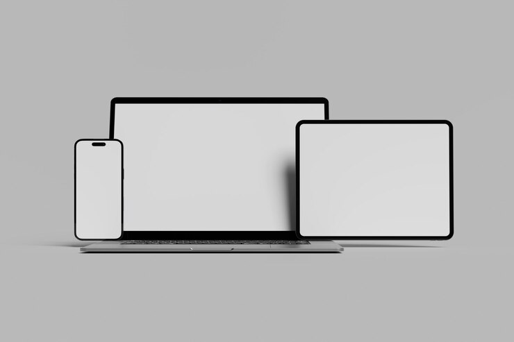 Foto mockup multi-dispositivo em branco