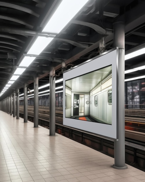 Foto mockup_of_a_billboard_in_a_subway_train_station