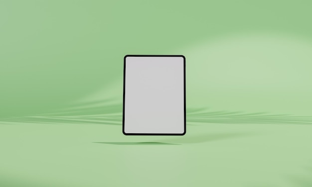 Mockup de pantalla con sombra color de pared de fondo espacio de copia renderización 3D