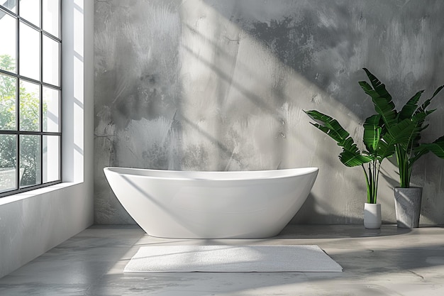 Mockup de pared de baño creado con IA generativa