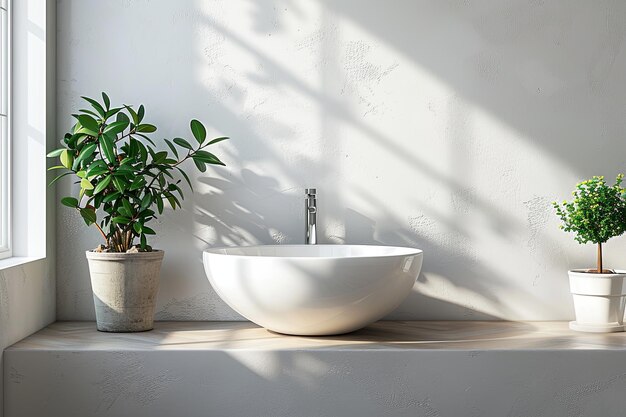 Mockup de pared de baño creado con IA generativa