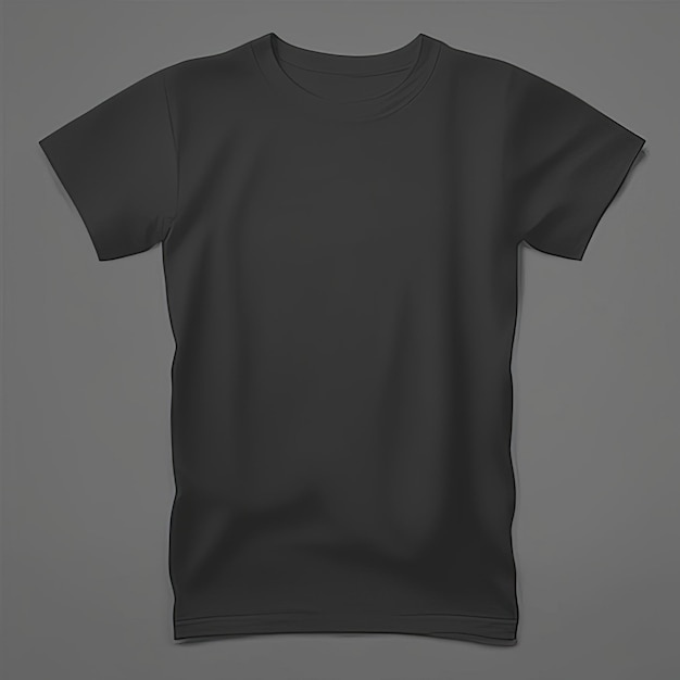 Foto mockup ropa camiseta negra en blanco