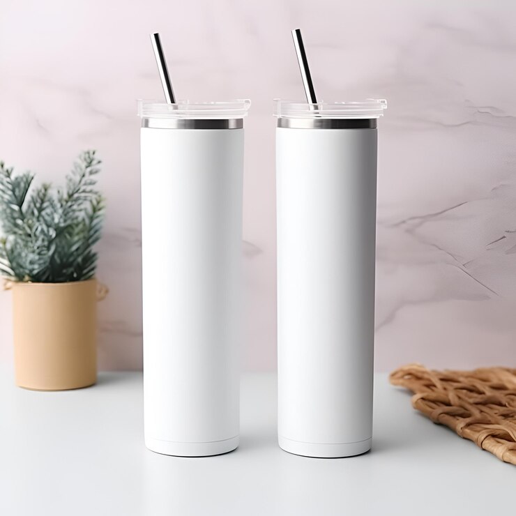 Mockup de Skinny Tumbler (Motivo de un hombre flaco y flaco)