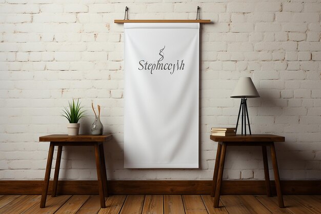 Mockup de soporte de banner rodado