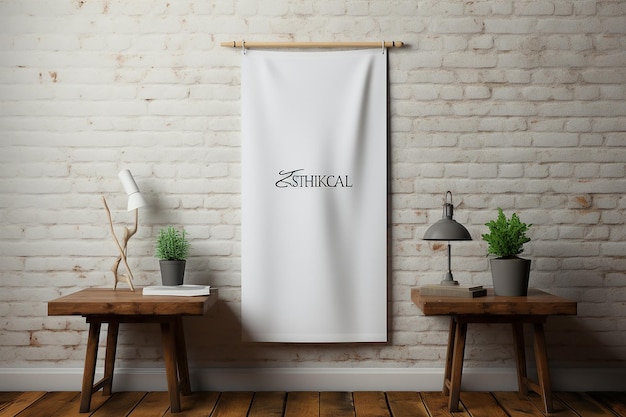 Mockup de soporte de banner rodado