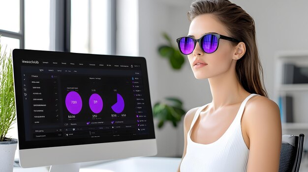 Mockup de tablero racionalizado para el análisis y la visualización completos de datos