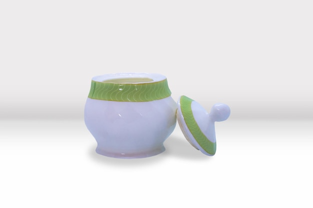 Mockup de la taza de azúcar verde en 3D