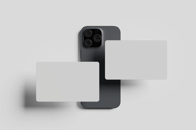 Mockup de teléfonos y tarjetas