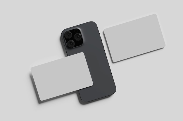Mockup de teléfonos y tarjetas