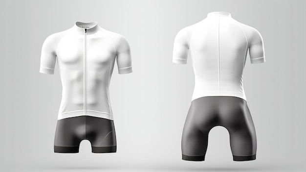 Mockup del traje de ciclismo masculino