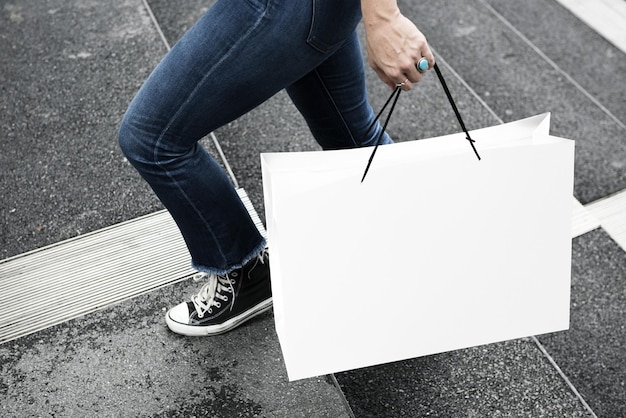 Mockup transparente de la bolsa de compras png