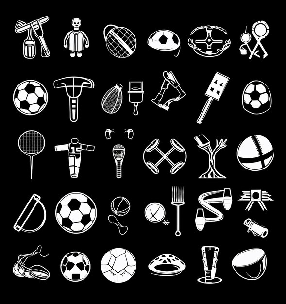 Foto mockup verschiedener sport-icons stock vector gym-aktivitäten-icon-se