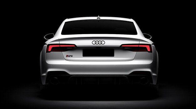 Foto mockup de la vista trasera del audi rs5