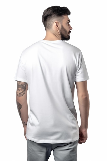 Mockup de Vista Trasera de Camiseta