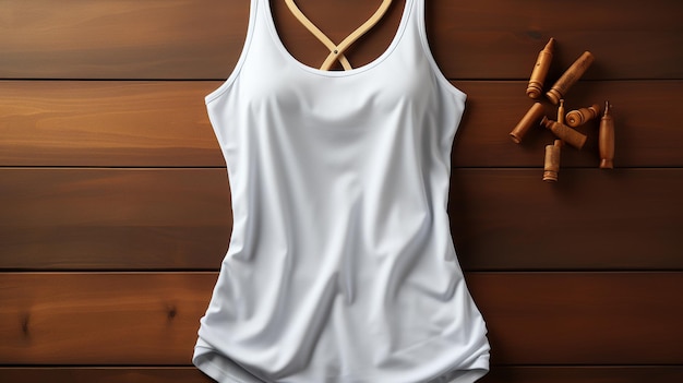 Foto mockup von basic plain white womens design hintergrund