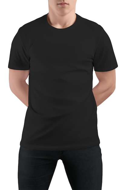 Mockup von einem leeren T-Shirt auf einem festen Hintergrund