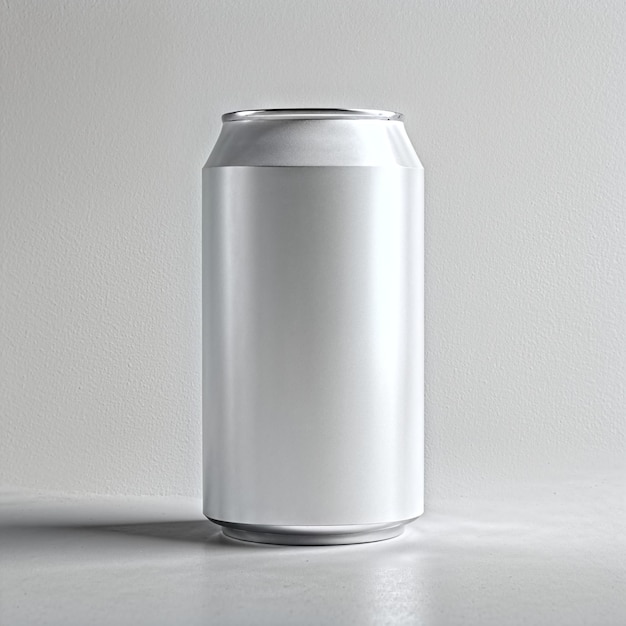 Mockup-Vorlage für leere Soda-Dose auf isolierter weißer Hintergrund-Aluminium-Dose-Produkt-Mockup