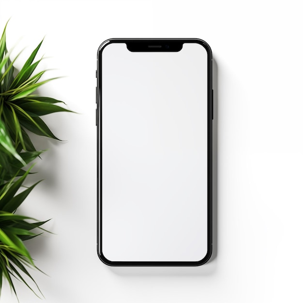 Mockup Weißer Hintergrund Telefon Stehtelefon