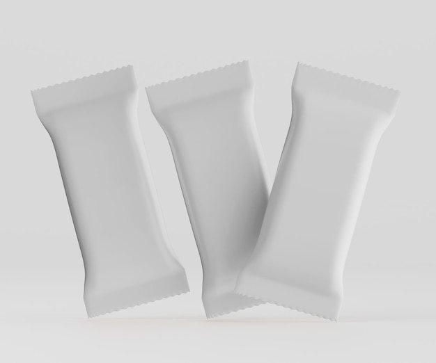 Mockups von leeren Lebensmittelverpackungen