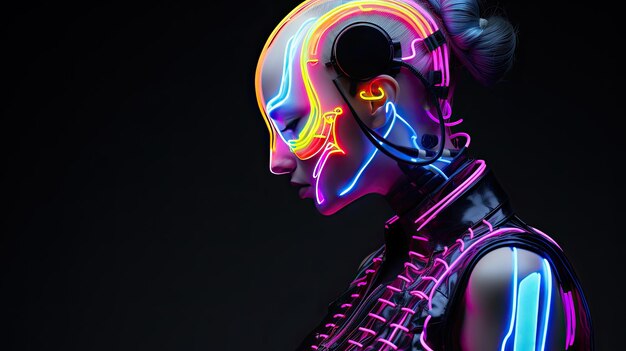 La moda del cyborg de neón