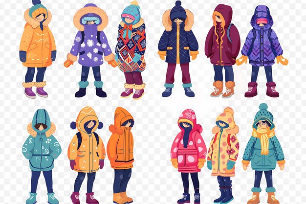 La moda de invierno deleita la comodidad acogedora y las estampas lúdicas para niños