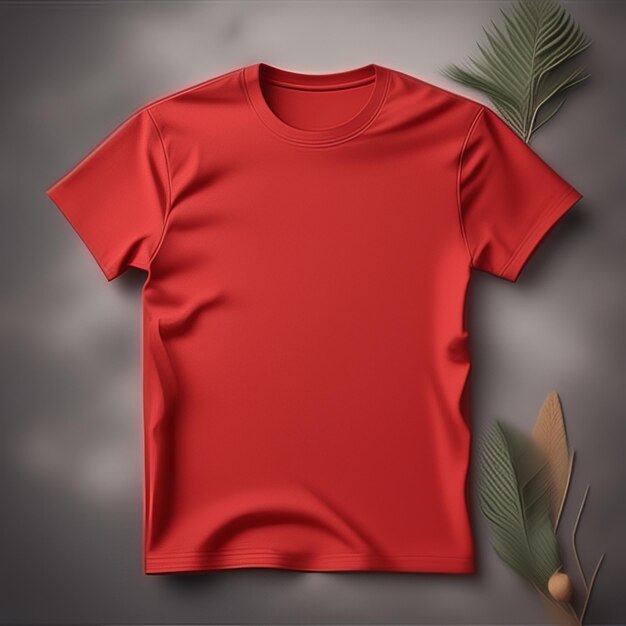 Mode-Attrappe, roter T-Shirt-Rohling