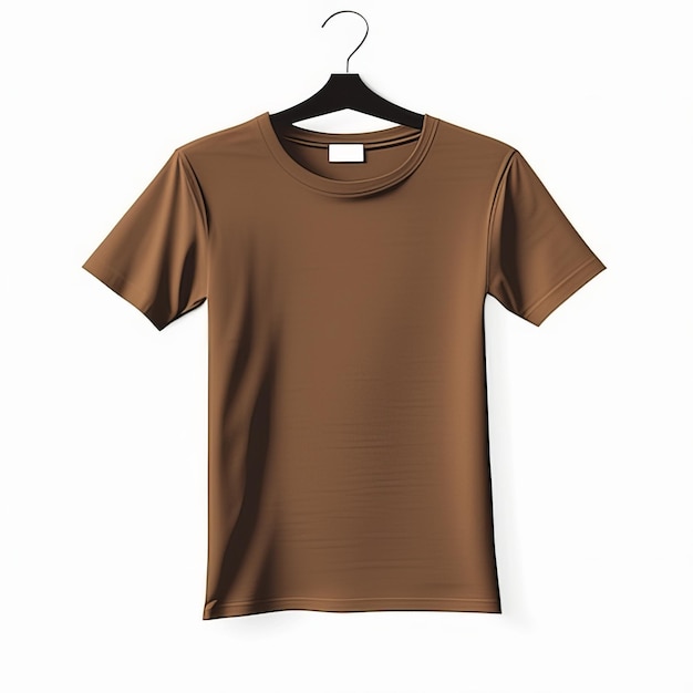 Mode-Mockup braunes T-Shirt leer