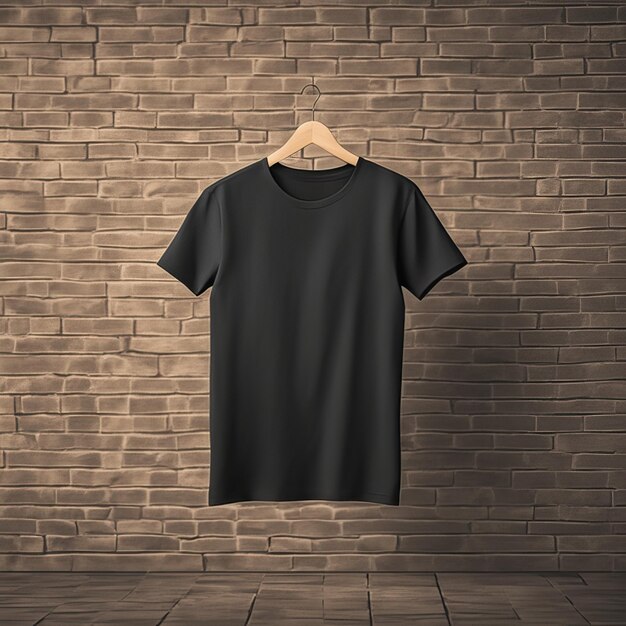 Mode-Mockup schwarzes T-Shirt leer