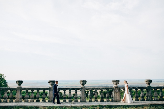 Mode verheiratet glücklich Hochzeit im Freien