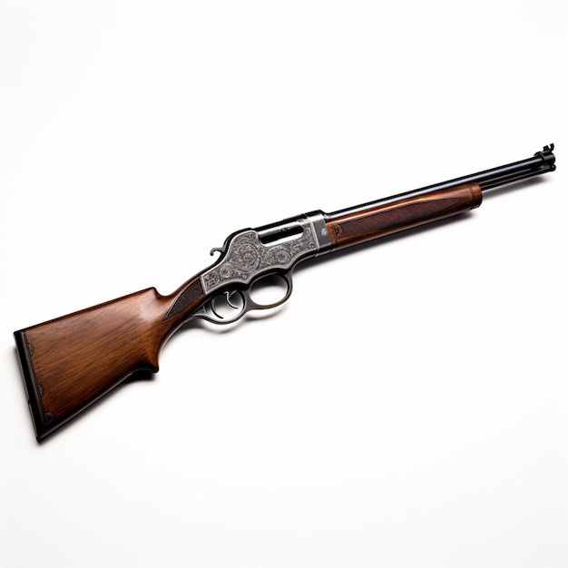 Model Winchester 1897 com fundo branco