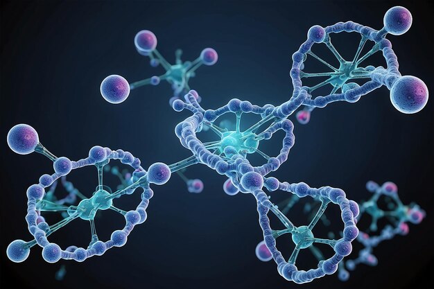 Foto modelação molecular simulação 3d em hitech médica