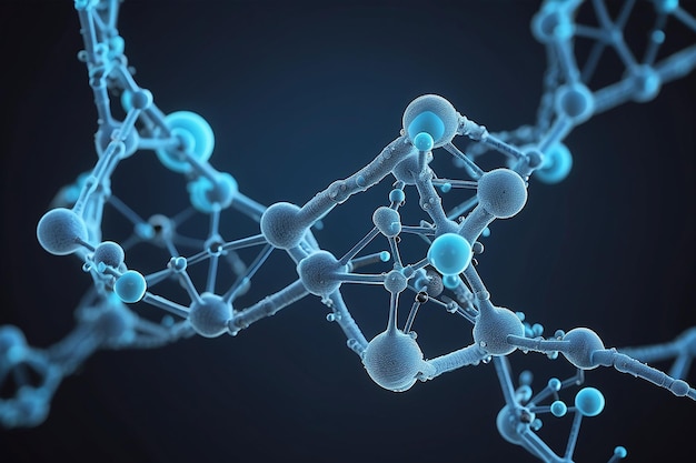 Foto modelação molecular simulação 3d em hitech médica