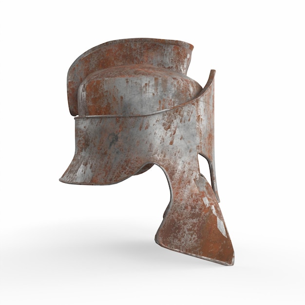 Modelagem 3d de capacete espartano antigo