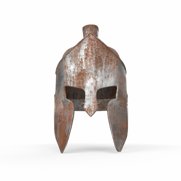 Foto modelagem 3d de capacete espartano antigo